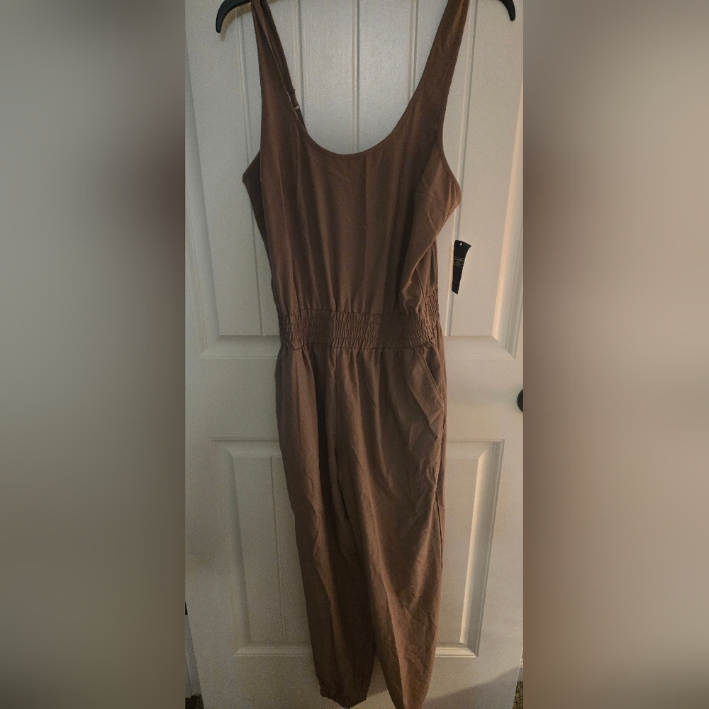 Abercrombie & Fitch Brown Sleeveless Jumpsuit